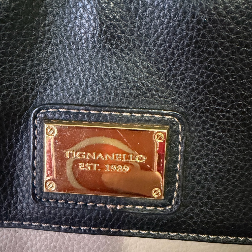 Tignanello Black and Tan Tote Bag - Picture 3 of 16